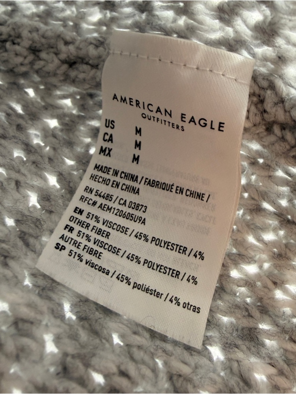American Eagle Cozy Light Gray Knit Mock Neck Sweater Medium - Picture 4 of 5
